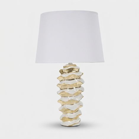 Lampe à poser belideco Space blanc 53 cm 40 W céramique (1/5)