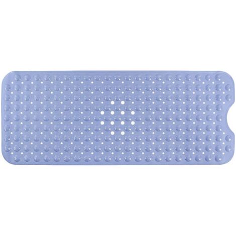 Tapis de salle de bain 100x40cm tapis de baignoire antidérapant Tapis de douche en PVC bleu (1/4)