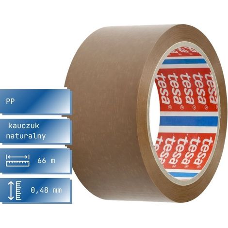 Nastro adesivo da imballaggio TESA 4263 SOLVENT marrone 48 mm x 66 m (1/4)