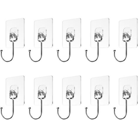 Lot de 10 crochets pour serviettes en acier inoxydable, argent (1/5)