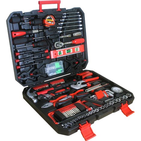Boîte à outils 239 pièces verrouillable noire OKMYHOME (1/4)