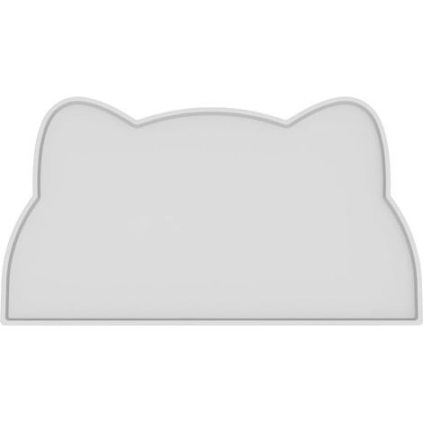 Tapis Gamelle Chat et Chien, Tapis Silicone Bol Antidérapant Tapis de Nourriture pour Animaux Imperméable (Gris Clair) (1/5)
