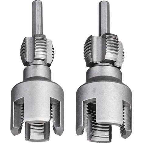 Kit de filetage pour tuyaux d'eau, outil de plomberie professionnel, outil de coupe de filetage intérieur et extérieur 20 mm + 25 mm pour tuyaux PPR et PVC 1/2 pouce et 3/4 pouce, filière intégrée