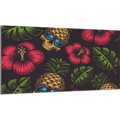 Glas-Herdplattenschutz 90x52 Ananas (1/5)