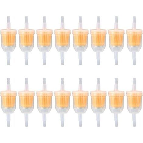 20 Pieces Inline Fuel Filters, Fuel Filters, Universal Speed Filter for Motorcycle 6-8 mm, Scooter, Motorbike, Generator, Lawnmower, Car (1/4)