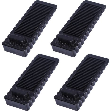 Topes de puerta de goma para suelo, 4 unidades, cuñas antideslizantes, cierres de cuña duraderos, retenedor antideslizante, bloqueador apilable para todo tipo de suelos, interior y exterior.