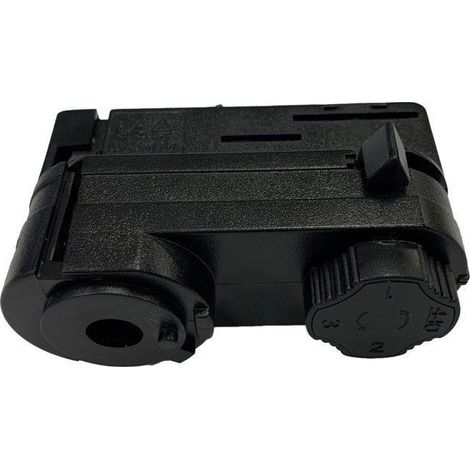 Connecteur adaptateur de luminaire pour rail triphasé - Noir