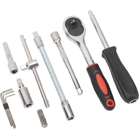 Kit d'outils de mécanicien automobile 46 pièces, cliquet 1/4 po, pour la réparation et l'entretien de votre voiture et de votre domicile. (1/5)