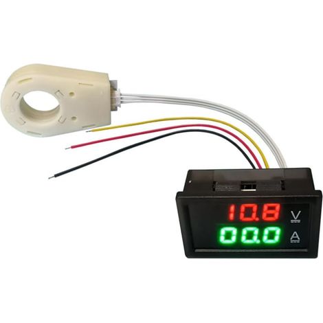 Ampèremètre à Effet Hall, Voltmètre DC 0-300 V 50 A, Moniteur de Batterie, Compteur de Tension de Courant Numérique LED 12 V 24 V 36 V 48 V 60 V pour Voiture (1/5)