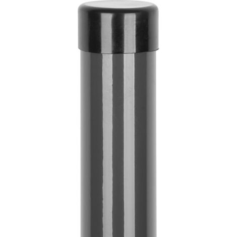Pfosten Strend Pro METALTEC, 48/1750/1,25 mm, anthrazit, rund, Kappe, Zn+PVC, RAL7016