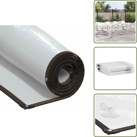 vidaXL Bâche transparente avec œillets 4x10 m polyéthylène (1/5)