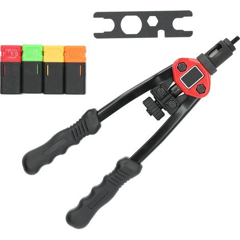 Riveteuse en acier inoxydable, écrou manuel noir et rouge M3 M4 M5 M8, outil de rivetage, longueur 310mm (1/5)