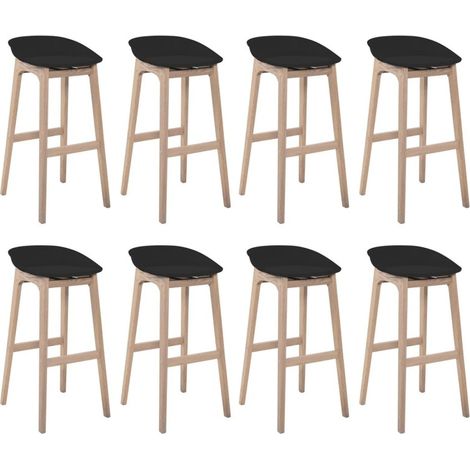 Lot de tabourets de bar en bois 65cm RIVA  Lot de 8