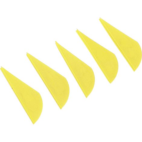Pointes de flèches en plastique jaunes pour le tir à l'arc et la chasse (fabrication artisanale). (1/5)