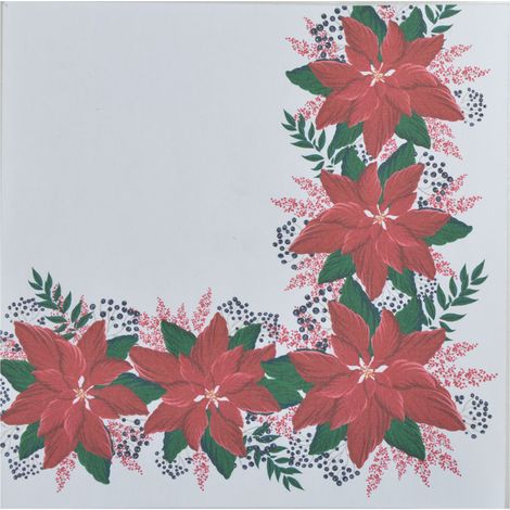 20 serviettes en papier Poinsettias 25 cm