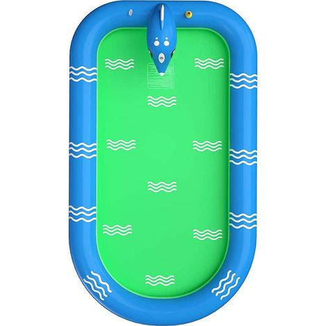 Tapis D'Eau Extérieur Pour Enfants Avec Pompage Automatique, Design Dauphin, Taille 170x65x103 Cm, Jeu De Baignade Solaire Et Amusant-