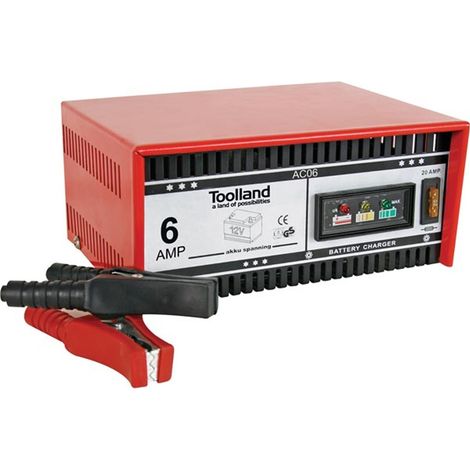 Chargeur Monophasé pour Batterie à Acide de plomb 12V - 6A - Protection contre les surcharges -Fusible Remplaçable