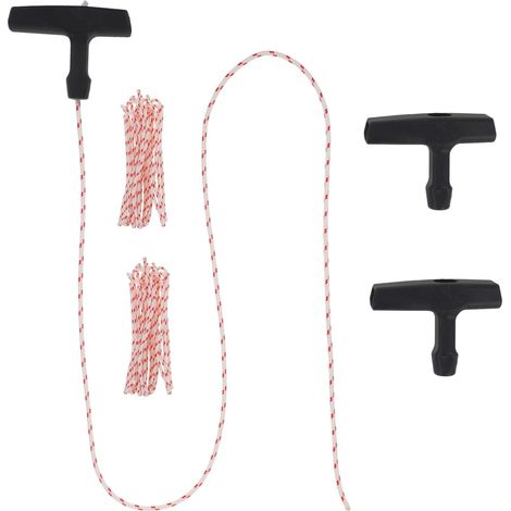 3 Ensembles Corde de Démarrage 4mm X 2mm avec Poignée Pp Nylon Tondeuse à Gazon et Tronçonneuse, Résistance à Traction, Absorption des Chocs Couleur Aléatoire (1/5)