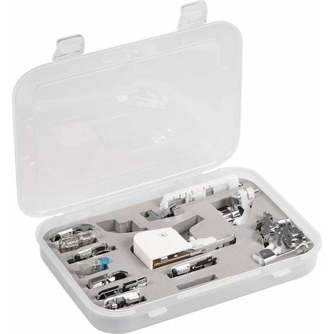 15pcs Sewing Machine Presser Feet Set Walking Foot Kit for Brother Singer Household Sewing Machine (1/5)