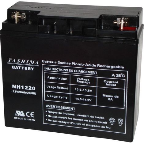Batterie moto gel/agm 12V 20A – Adaptable CASTELGARDEN, HONDA, STIGA – Longueur 181mm, largeur 76mm, hauteur 167mm