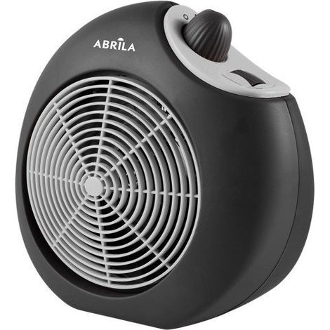 Termoventilatore Elettrico Savona Nero/Grigio 2000W 2 Potenze 3 Funzioni Termostato (24,5x25,5x14cm)