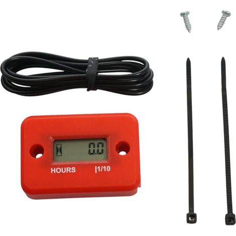 Contador de horas inductivo impermeable Promx PR06 rojo (EL)