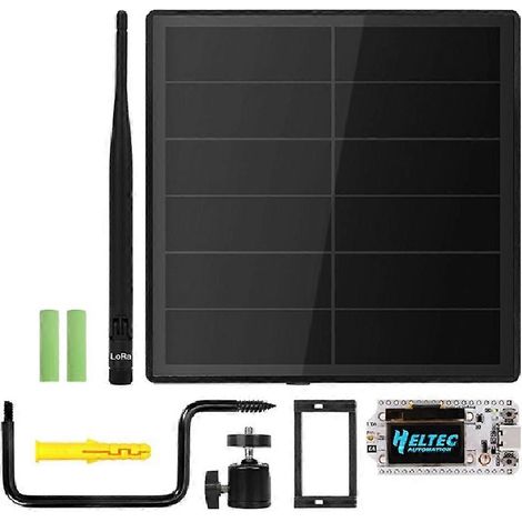 Nœud solaire D5 avec panneau solaire 5V, Heltec ESP32 LoRa 32 V3 pour WiFi Meshtastic LoRaWAN, batterie intégrée de 5200 mAh (1/5)