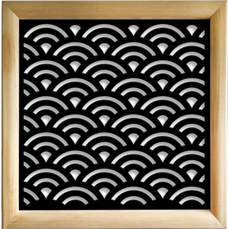 SUNNY - Modules décoratifs en bois et PVC - Dimension : 98x98 cm - Couleur : noir