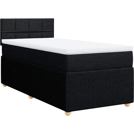 Maison Exclusive - Giroletto a Molle con Materasso Nero 90x190 cm in Tessuto