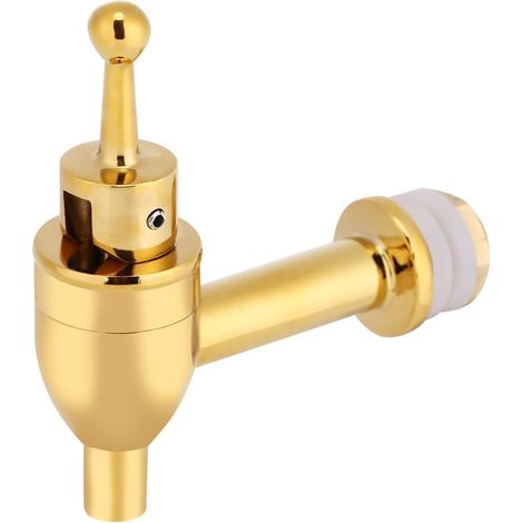 (Doré12mm) Robinet de Bière en cuivre Distributeur de Boissons pour Camping Pique Nique en Acier Inoxydable Remplacement pour Bar à Vin de Bière de boisson Spigot