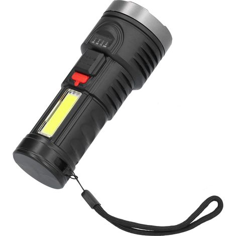 Lampe torche puissante rechargeable USB, portable, multifonctionnelle et étanche, idéale pour le camping, les travaux d'urgence et le camping. (1/5)