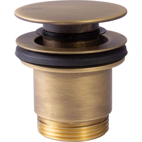 Bonde de vidage clic-clac Simple-Rapid pour lavabo Laiton vieilli Mat - TRES 24284010LM