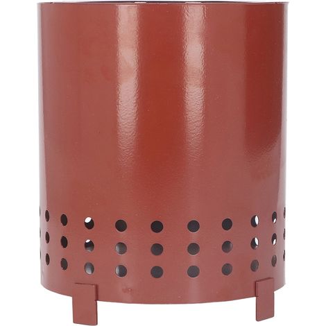 Foyer extérieur portable sans fumée, à poser sur une table, avec support, en fer, rouge cuivré, idéal pour le camping et la cour. (1/5)