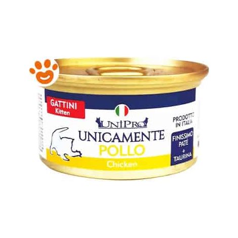 Unipro Cat Unicamente Kitten Pollo - Lattina 85 Gr -