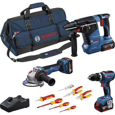 Kit Bosch 18V 0615A5007H GSB 18V-65 + GWS 18V-11 + GBH 18V-24 C+3 batterie 5.0Ah (1/4)