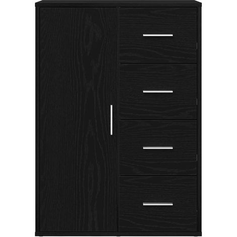 Maison Exclusive - Aparador Roble Negro 60 x 31 x 84 cm Madera de (1/5)