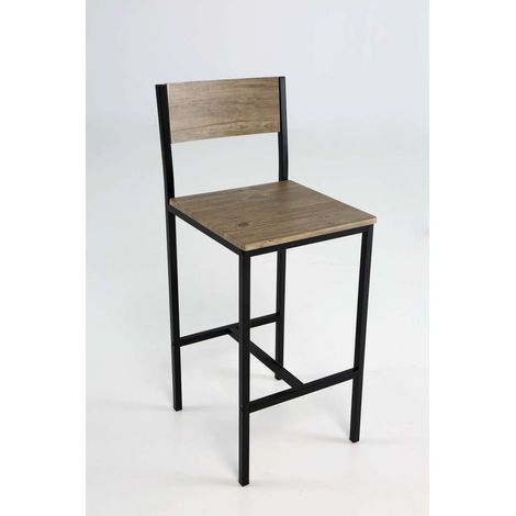 Pack de 2 taburetes Coimbra en acabado metal /madera 96cm(alto) 40cm(ancho) 40cm(largo) (1/3)