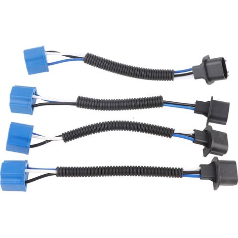 4 Adaptateurs de câble H13 vers H4, brancher et jouer, remplacement pour phares LED 7 pouces Wrangler JK JKU (1/5)
