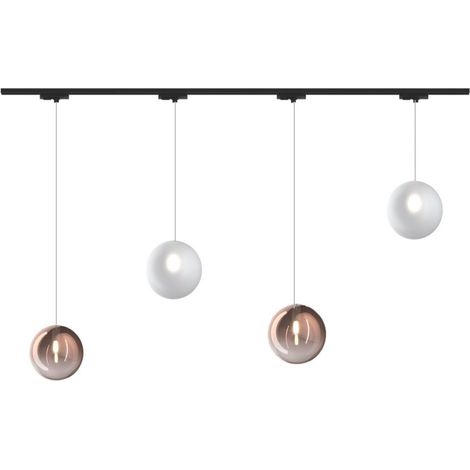 Track top light mono 200n 1184 eclipse bf-ra blanc g9 led plafonnier moderne sphère blanc cuivre verre multi-lumière
