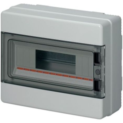 EC Centralino parete 12 moduli grigio IP65 fume' - EC62012 compatibile GW40103