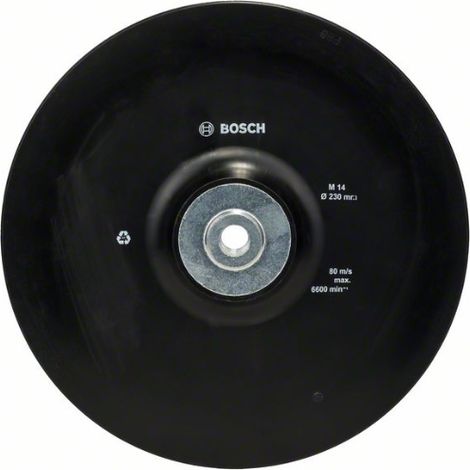 Bosch 2 608 601 210 - Plato de goma - 230 mm, 6 650 U/min (pack de 1)