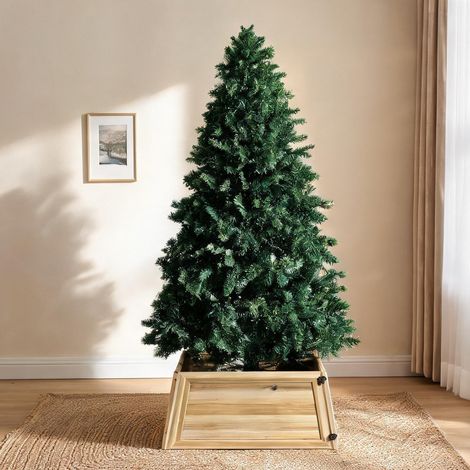Cache-pied de sapin en bois massif 65 cm 65 x 65 x 27 cm (1/5)