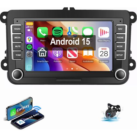 Pour VW GOLF 5 6 Plus Passat Polo Tiguan Touran Caddy Jetta autoradio 4+64G CAM (1/5)