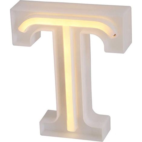 Lettere luminose neon a led luci alfabeto T luminoso per decorazione casa compleanni nozze festa bar eventi luce calda (1/5)