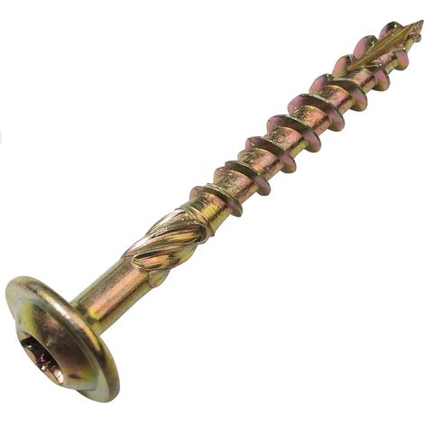 100 - Vis à bois - Empreinte étoile T20 - Tête large bombée - Pour bois et panneaux 4x40mm Argenté (1/5)