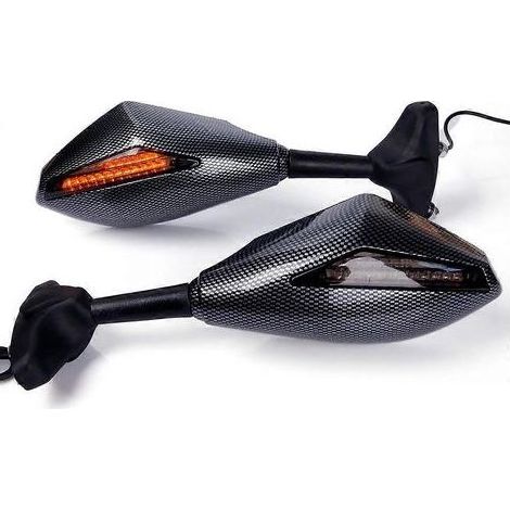 Paar LED-Motorrad-Spiegelblinker, kompatibel mit HONDA CBR600RR 1000RR 500R SUZUKI SXR1000 Hayabusa SV650S GSXR600 GSXR750 CB6LR3 (1/5)
