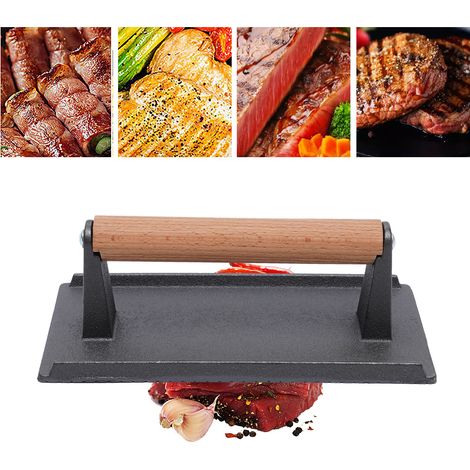 Smashed Meat Hamburger Patty Grill Steak Press Flat Cast Iron BBQ Bacon Maker (1/5)