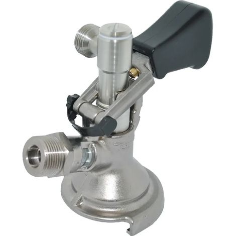 Tête de tirage pour fût à bouchon, raccord combo, sortie latérale perçage comptoir - Boisson 5/8", gaz 3/4", compatible toutes brasseries