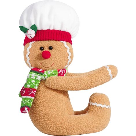 Dessus de sapin pain d'épice Décoration pain d'épice sertisseur Décoration de bouteille de vin Cadeau d'anniversaire amusant Xmas Décoration dessus de sapin de Noël (1/5)