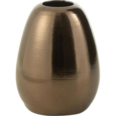 Vase rond 23x23x30 cm en porcelaine doré